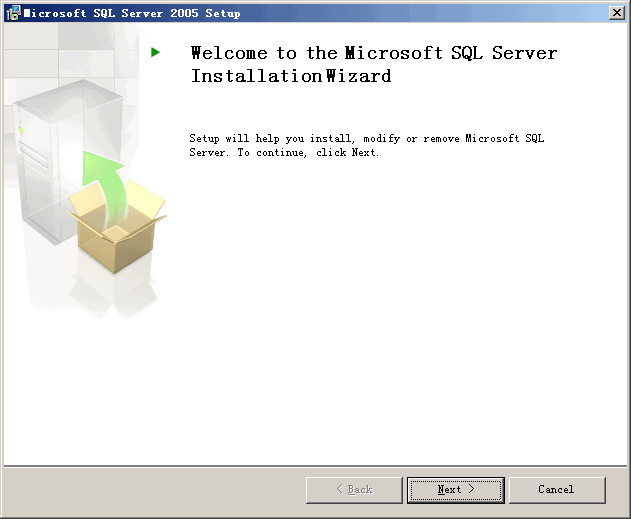 SQL Server 2005 express 安装过程